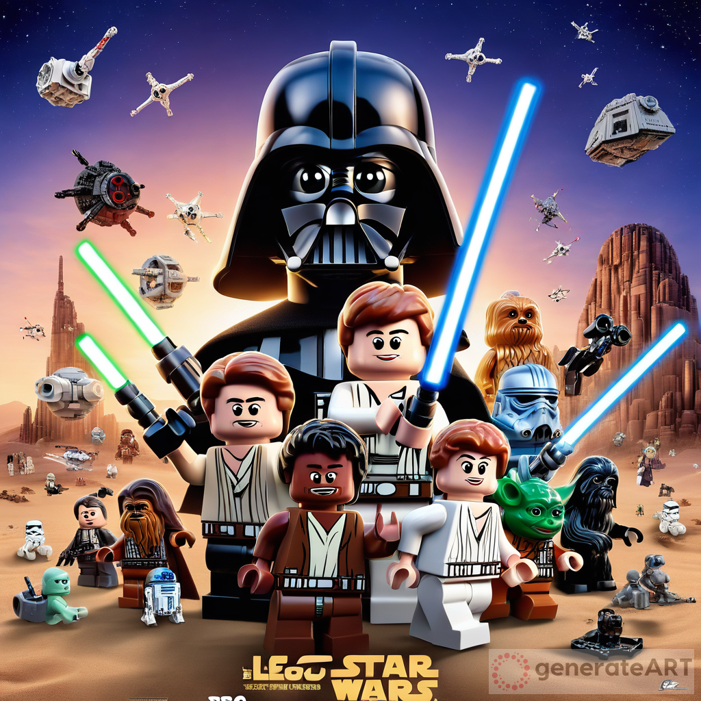 Lego Star Wars Pixar Movie Poster 2024