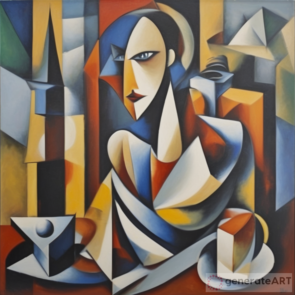 Late 20th Century Painting Cubism - Abstract Art Movement
