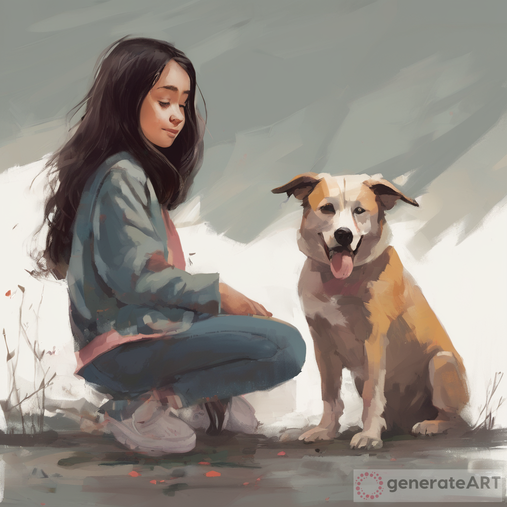 Girl and Her Dog Artwork: A Captivating Bond