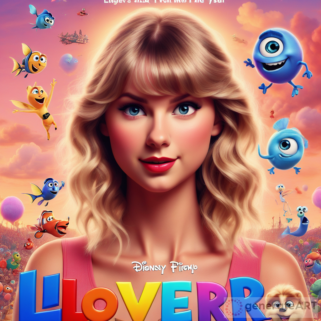 Taylor Swift Lover Era Pixar Movie Poster