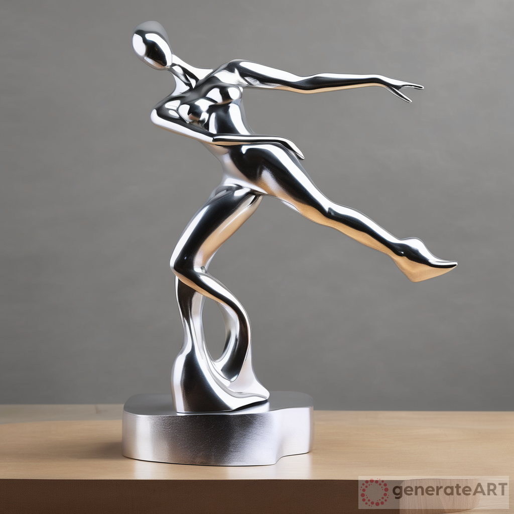 Captivating Silver Dancer Sculpture Abstract