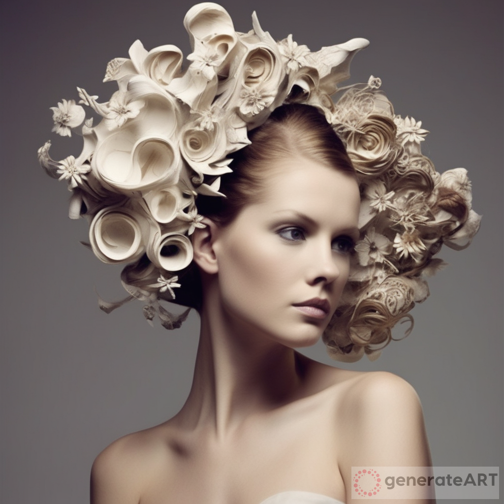 Natural Forms Inspired Sculptural Hairpiece