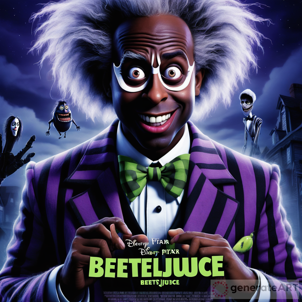 Beetlejuice Black Guy Pixar Movie Poster Artwork