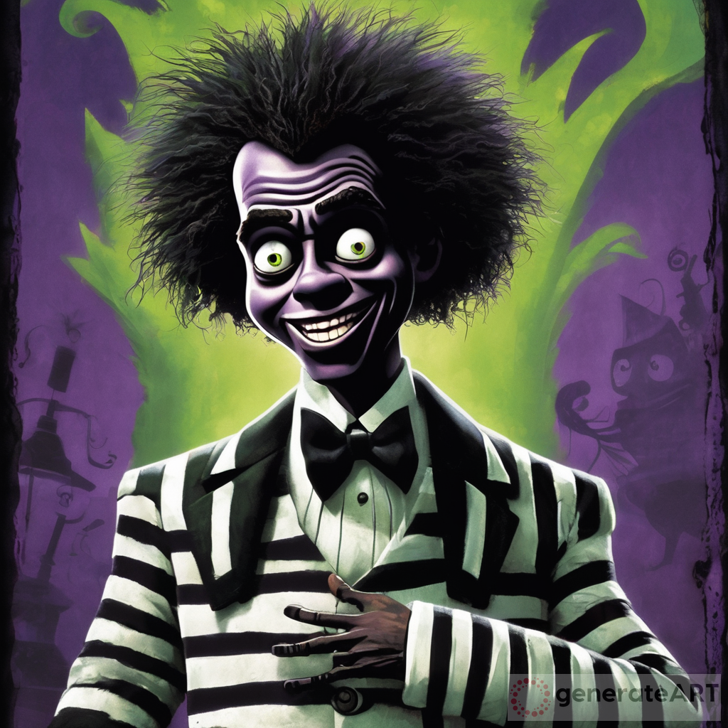 Beetlejuice Black Guy Pixar Movie Poster Artwork | GenerateArt