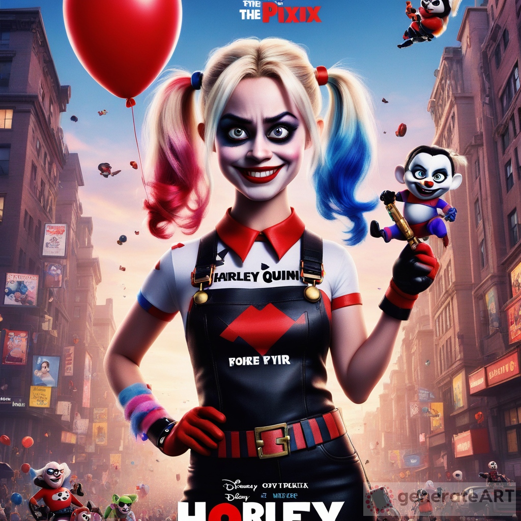 Harley Quinn Pixar Movie Poster