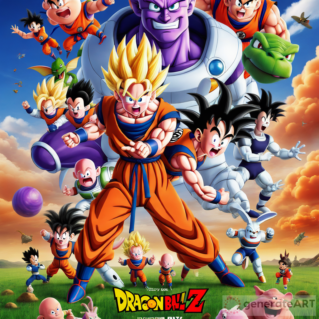 Dragon Ball Z Pixar Movie Poster Mashup
