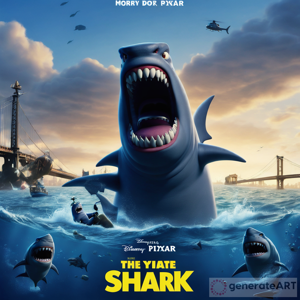 Captivating King Shark Pixar Movie Poster