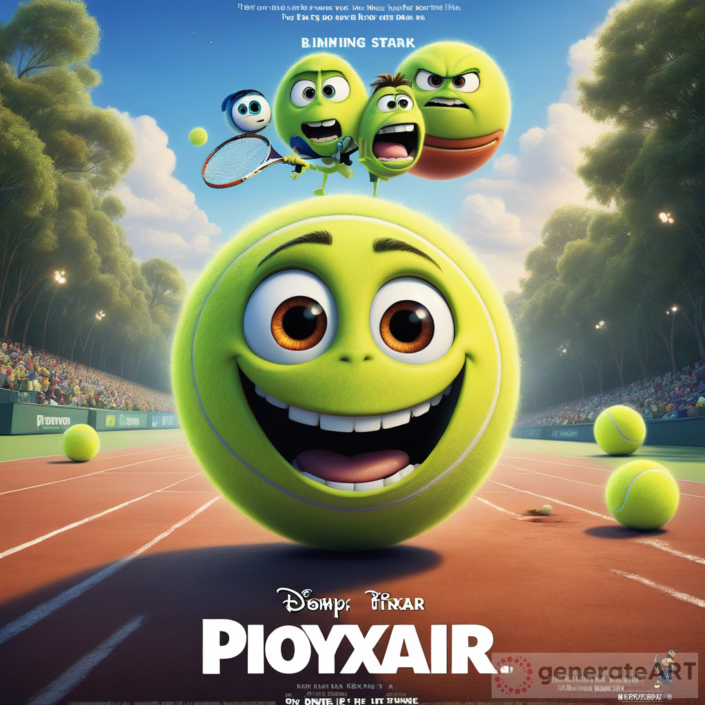 Tennis Ball Drawing: Pixar Movie Poster Inspiration