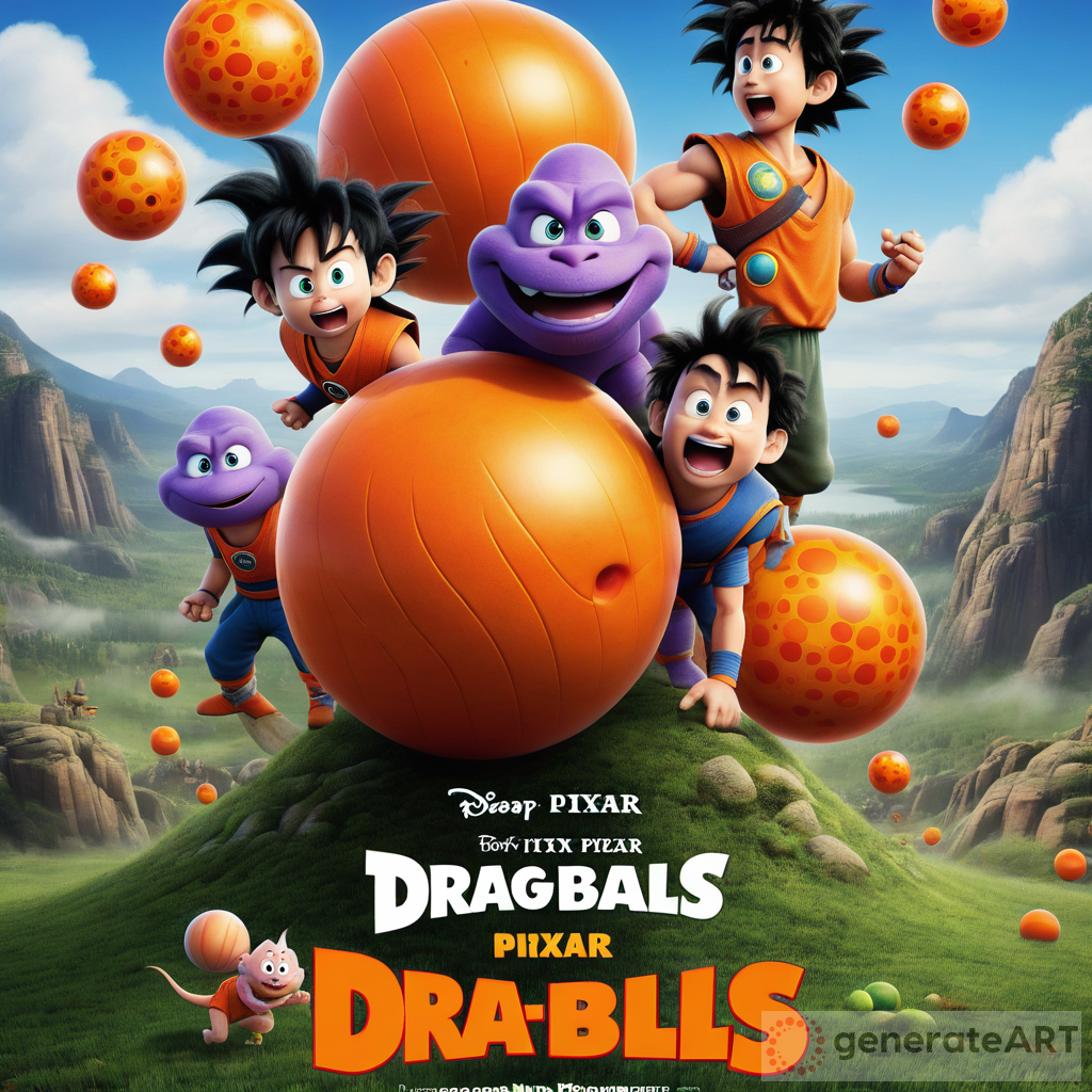 Dragon Balls Pixar Movie Poster Mashup