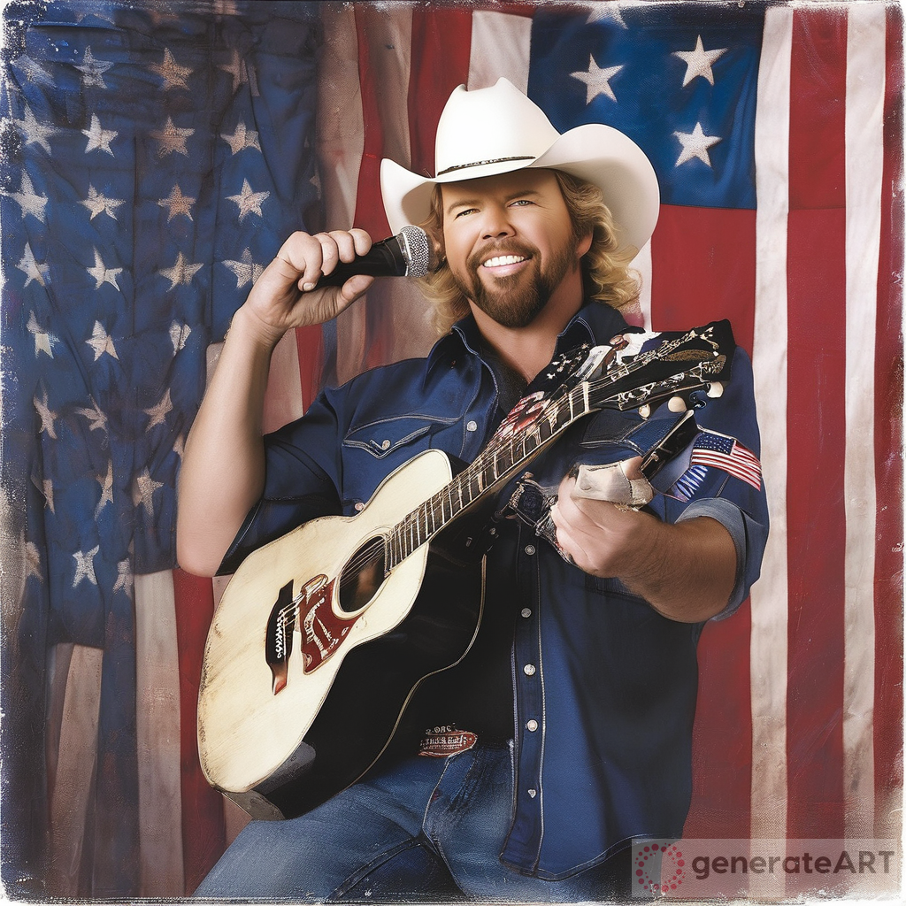 Toby Keith And Red White And Blue Poster Generateart