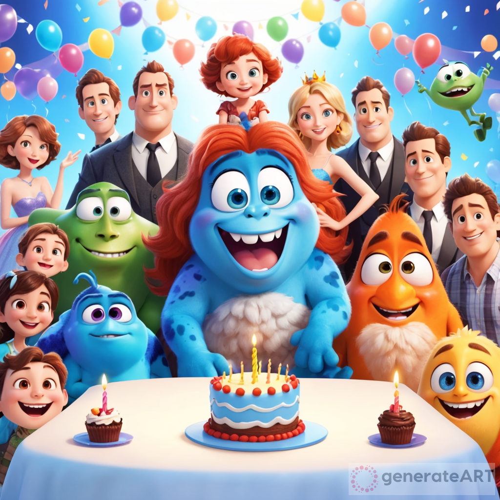 Quirky Pixar Birthday Poster