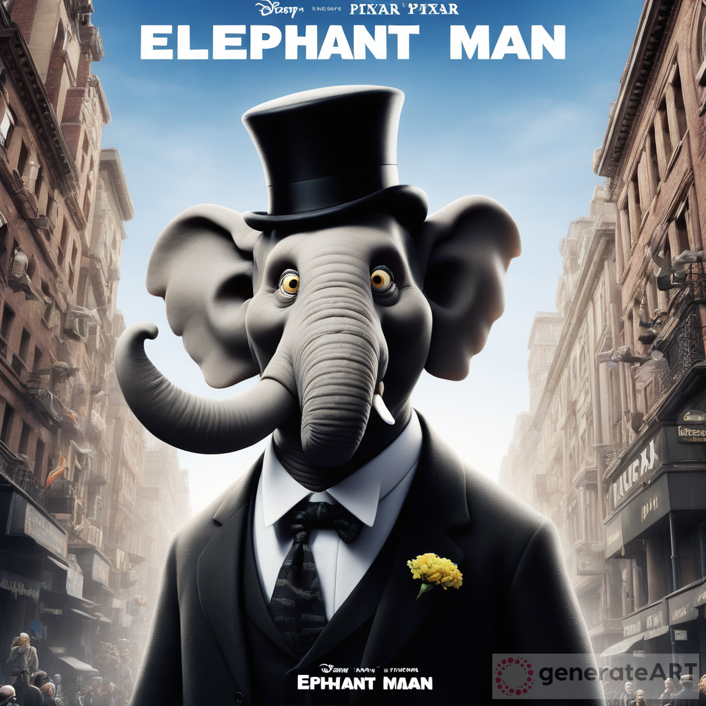 Heartwarming Tale: Elephant Man Pixar Movie Poster