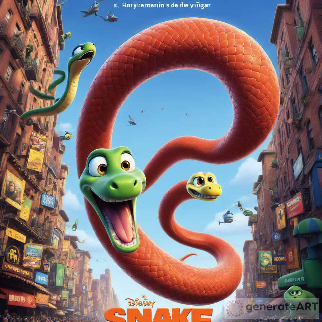 Snake Drawing Pixar Movie Poster