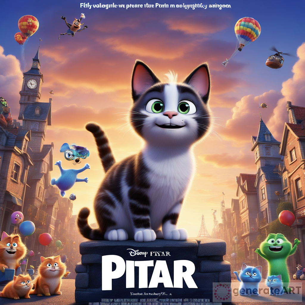 Cat PFP Pixar Movie Poster