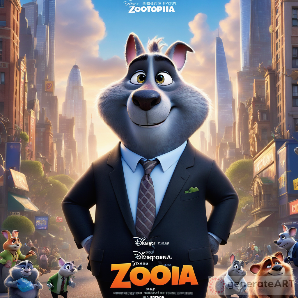 Mr. Big Zootopia Pixar Movie Poster