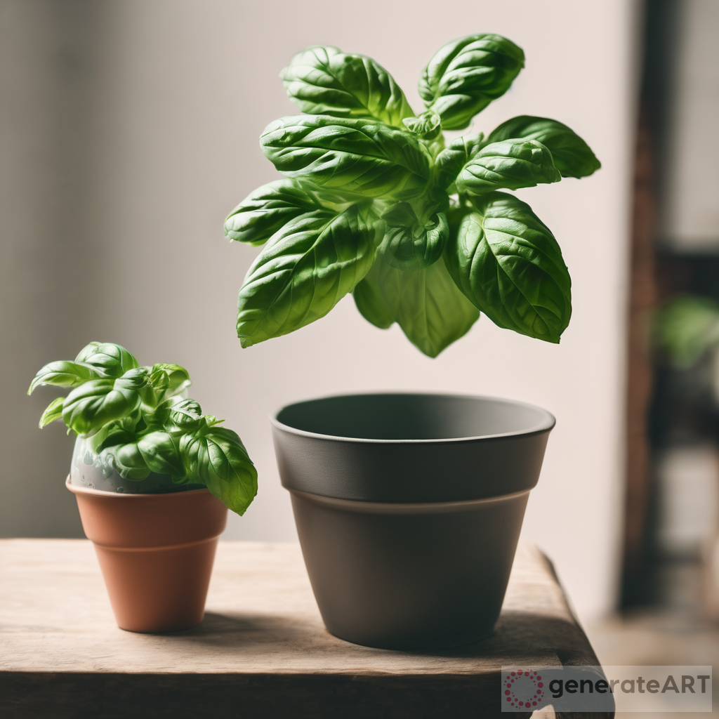 Symbolism of an Empty Plant Pot & Blooming Basil Leaves