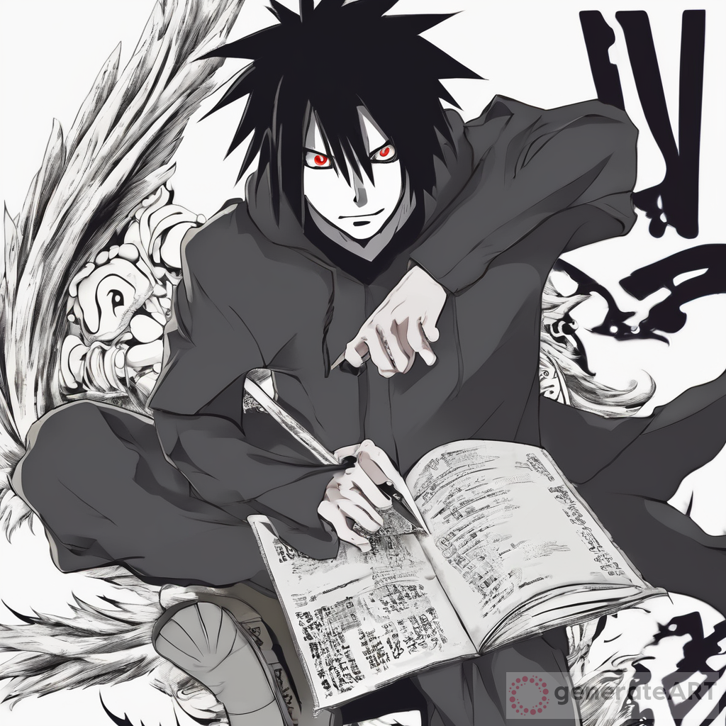 Sasuke in Death Note Style