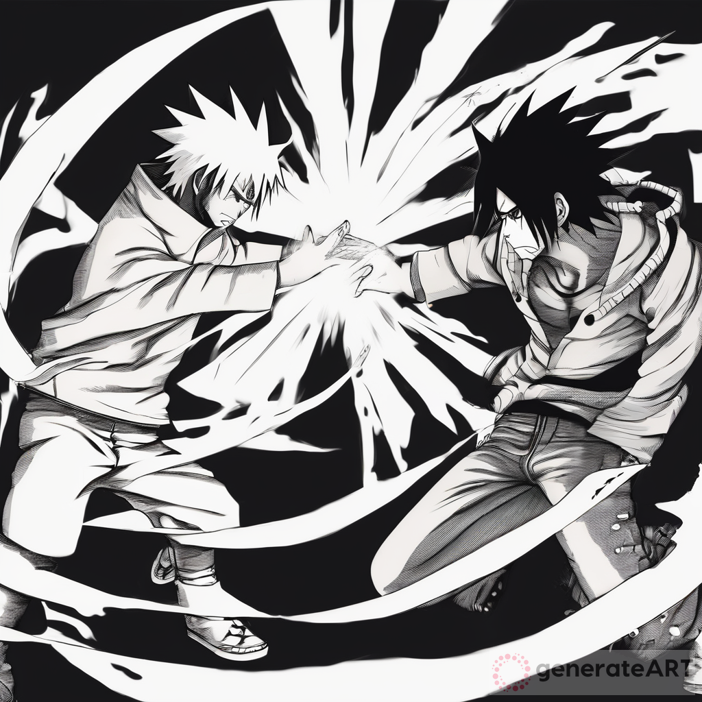 Epic Showdown: Naruto vs Sasuke in Death Note Style