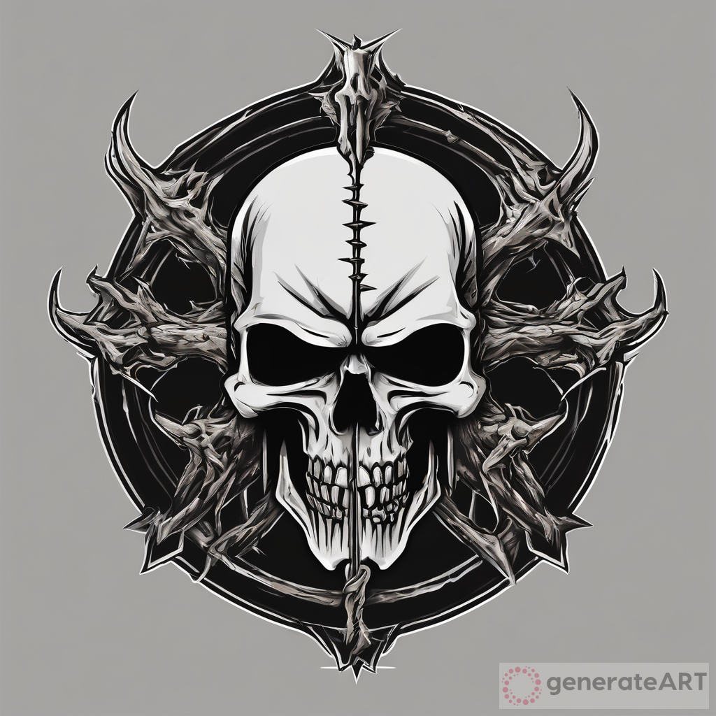 Black Brutal Death Metal Band Logo Design