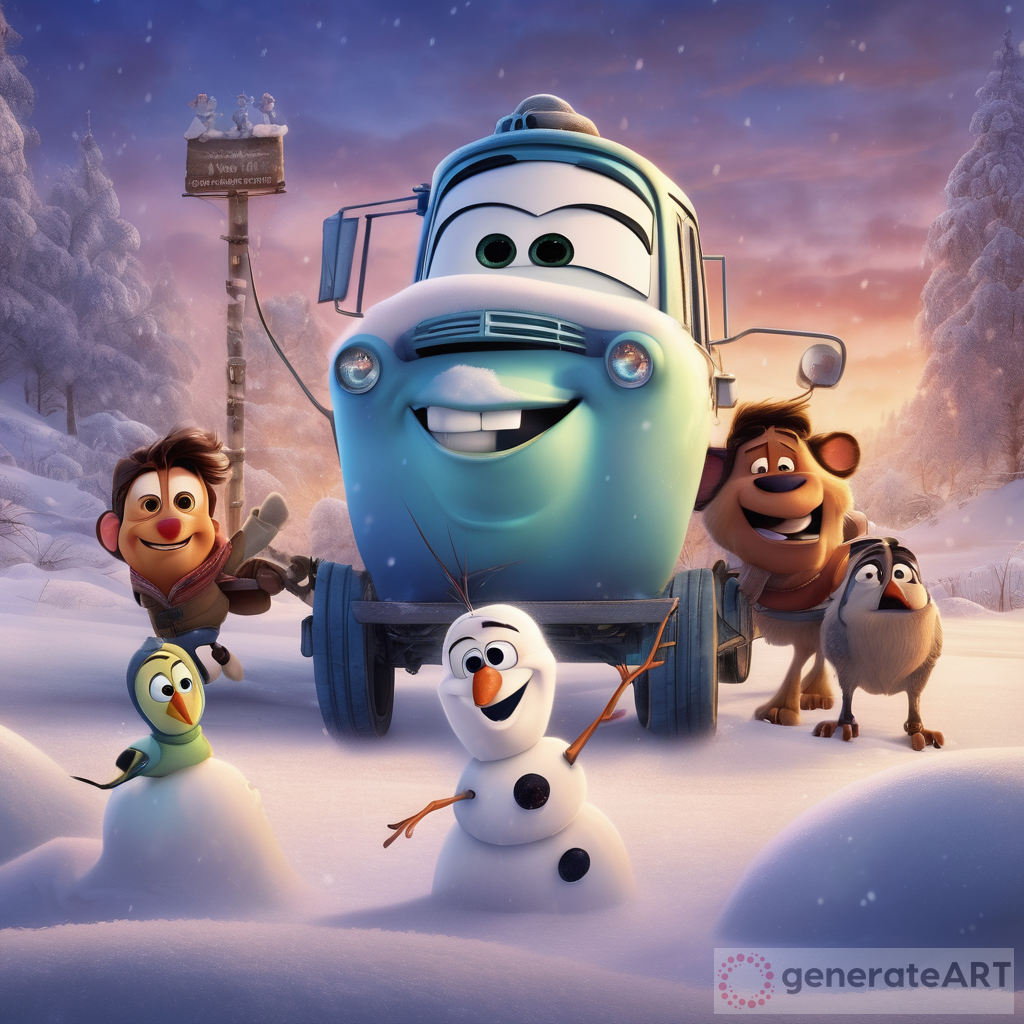 A Snowy Time: Disney Pixar Movie Poster