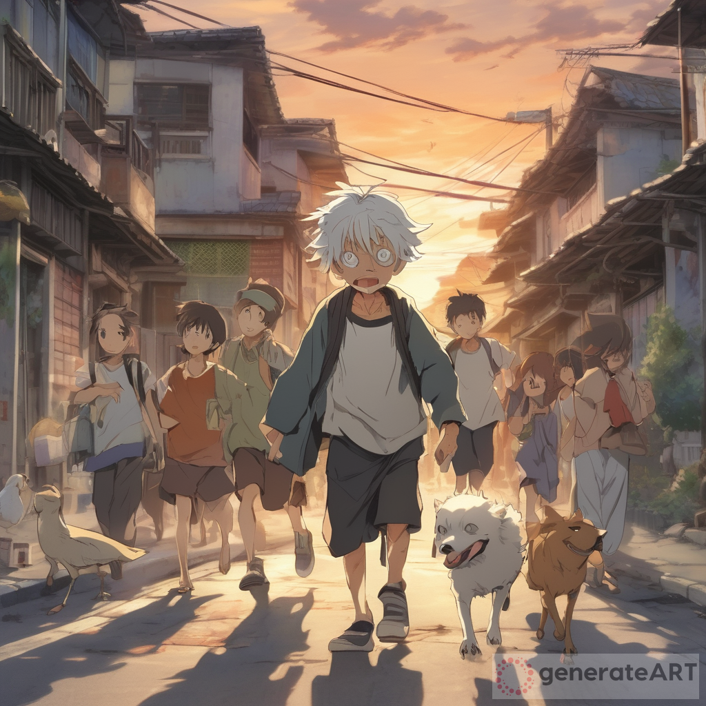 Anime Friendship Adventure at Sunset