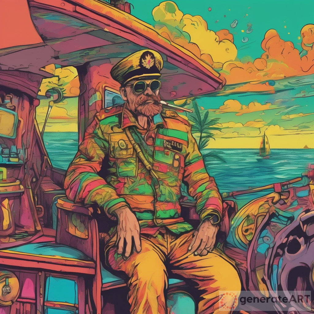 Serenity at Sea: Boat Captain Smoking Weed