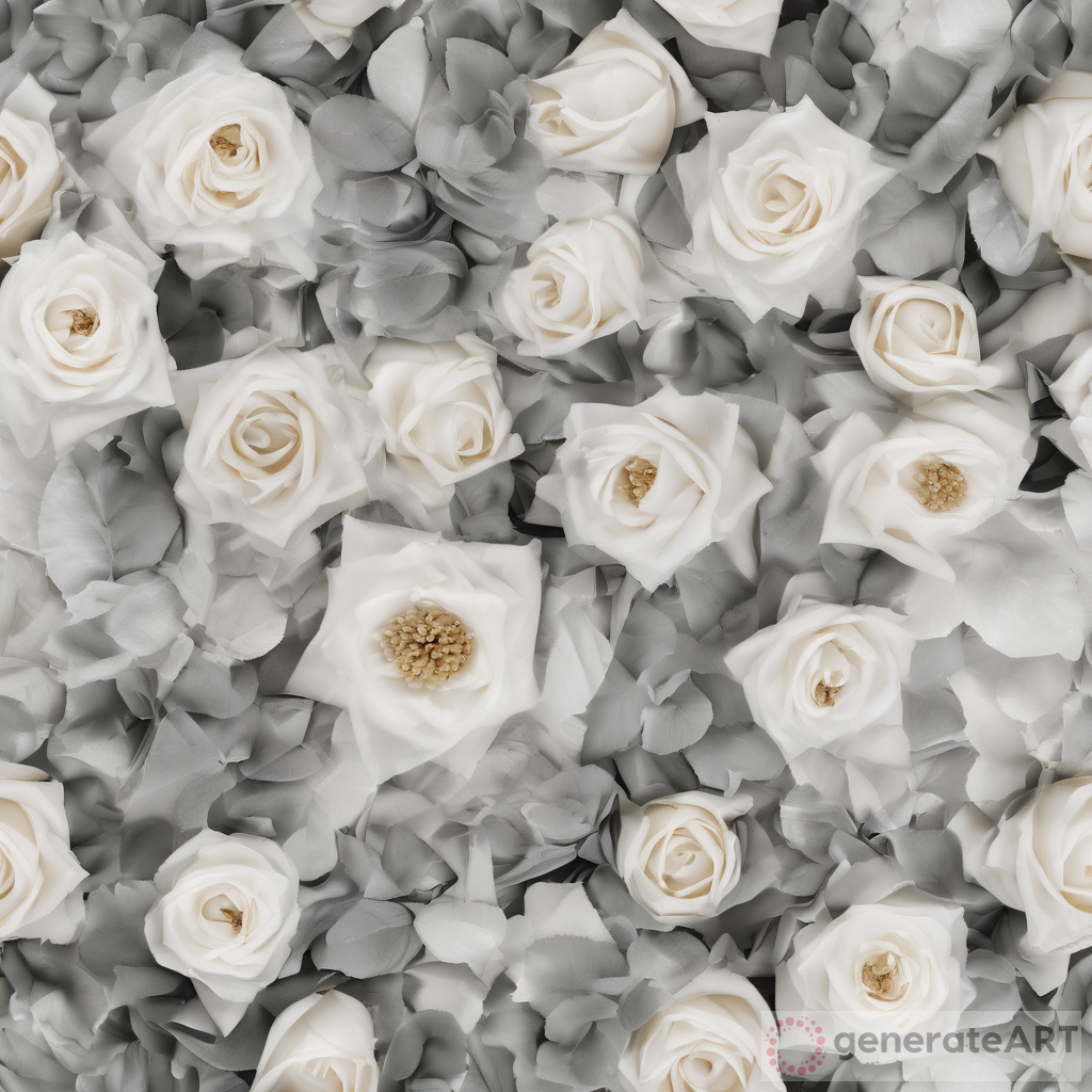 Элегантность белых роз: мраморный пол