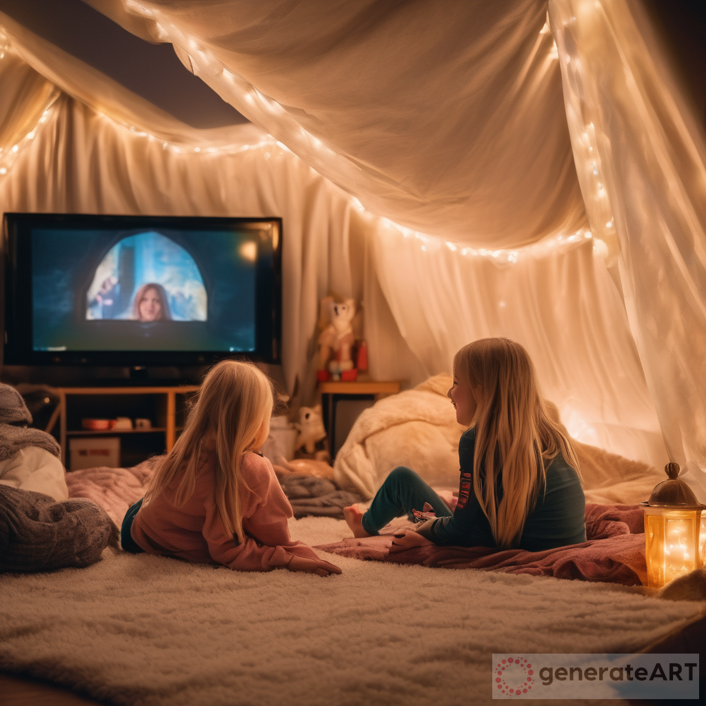 Cozy Adventure Movie Night in Blanket Fort