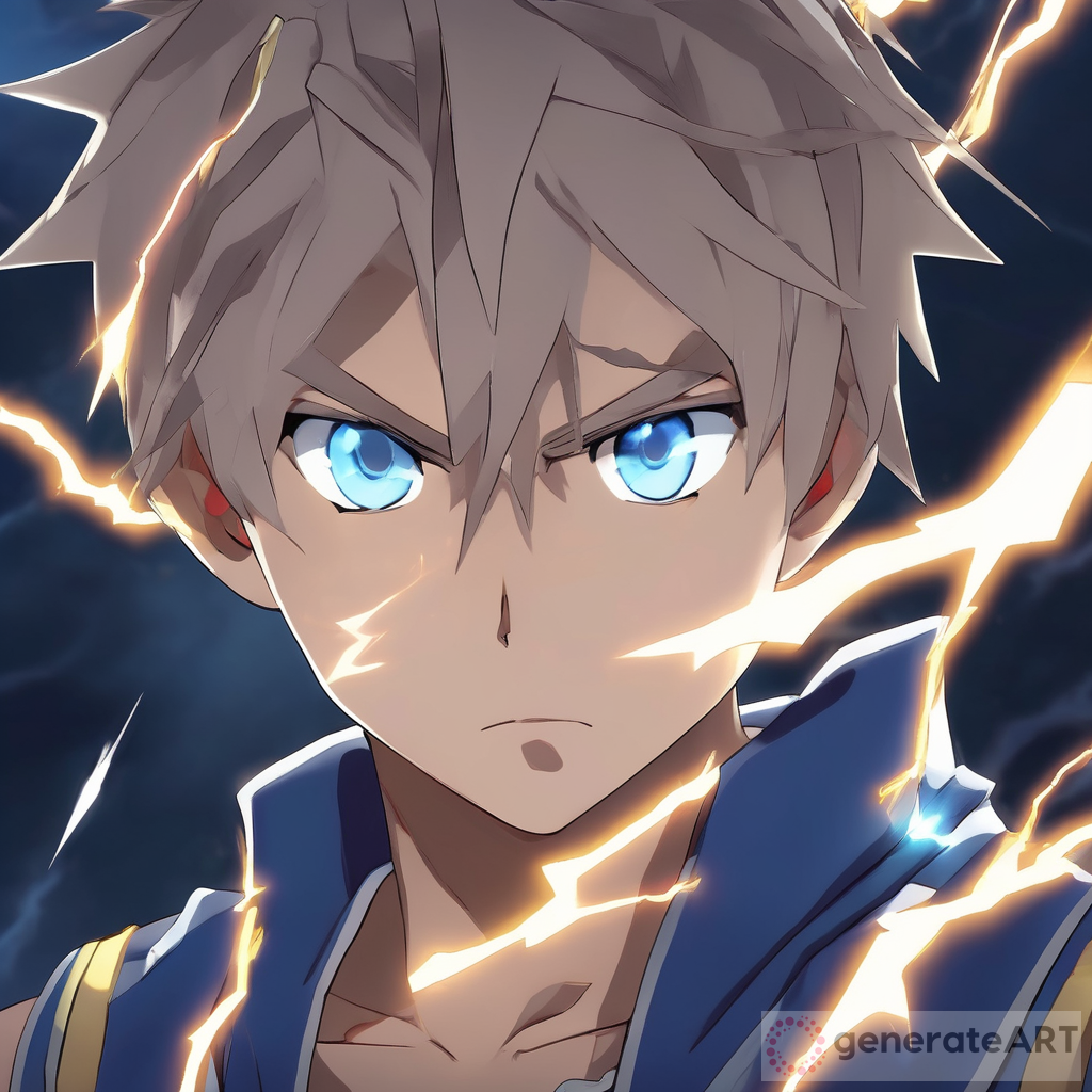 Electrifying Journey: Lightning Boy with Greek Clothes