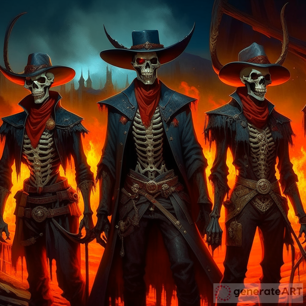 Skeletal Cowboys in Hell's Marketplace: A Sinister Tale