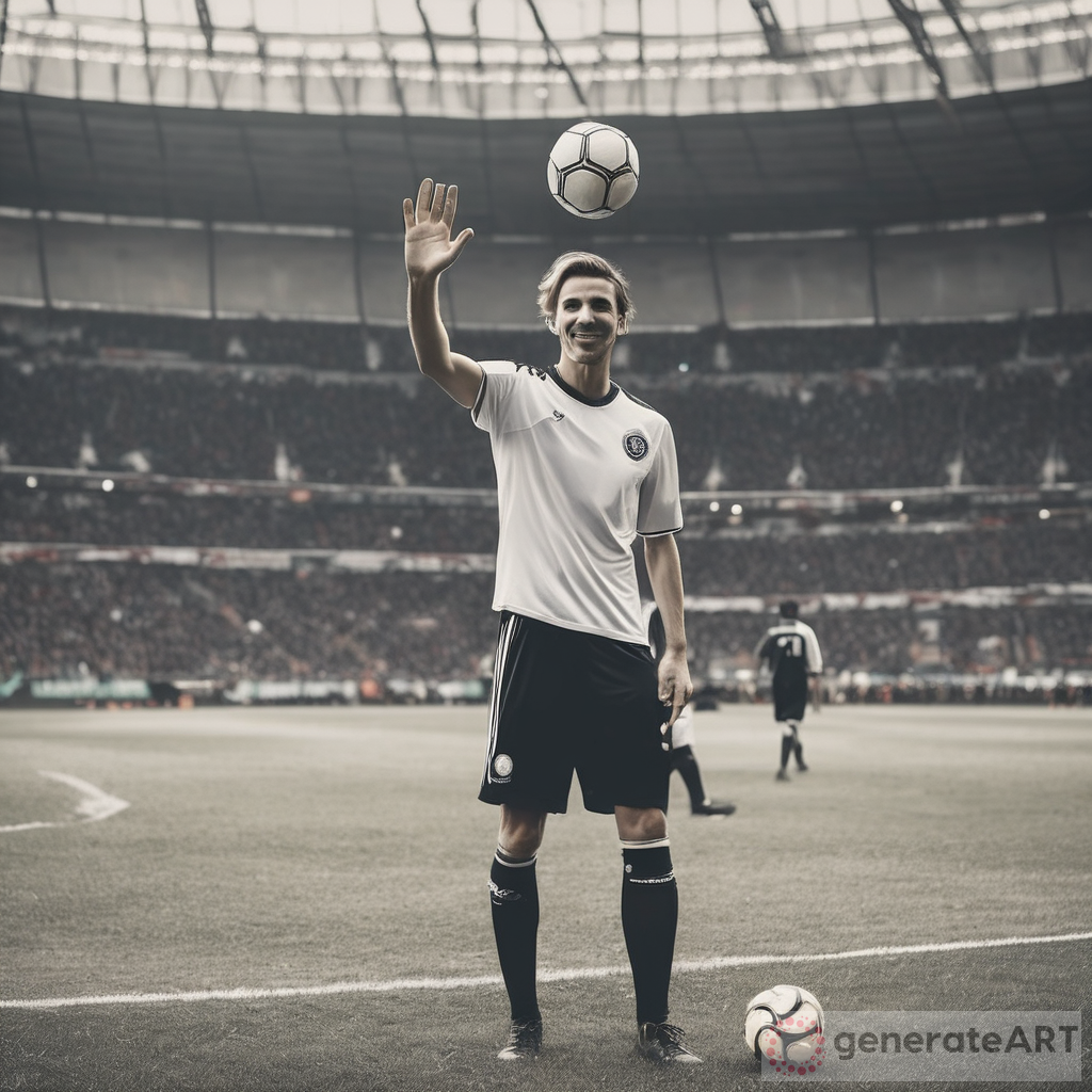 Soccer Player: Waving to Fans