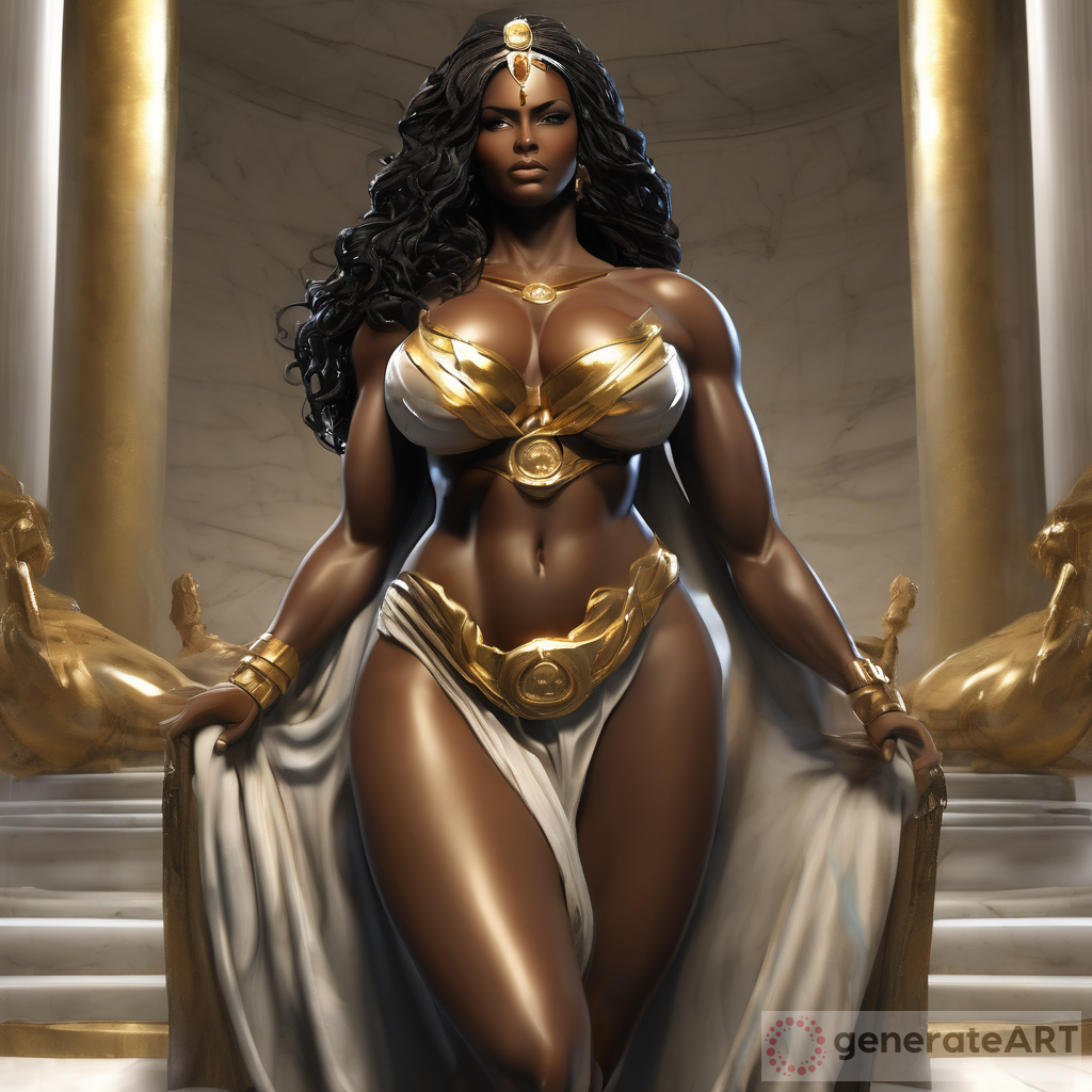 Handsome Goddess Ample Cleavage Concept Art
