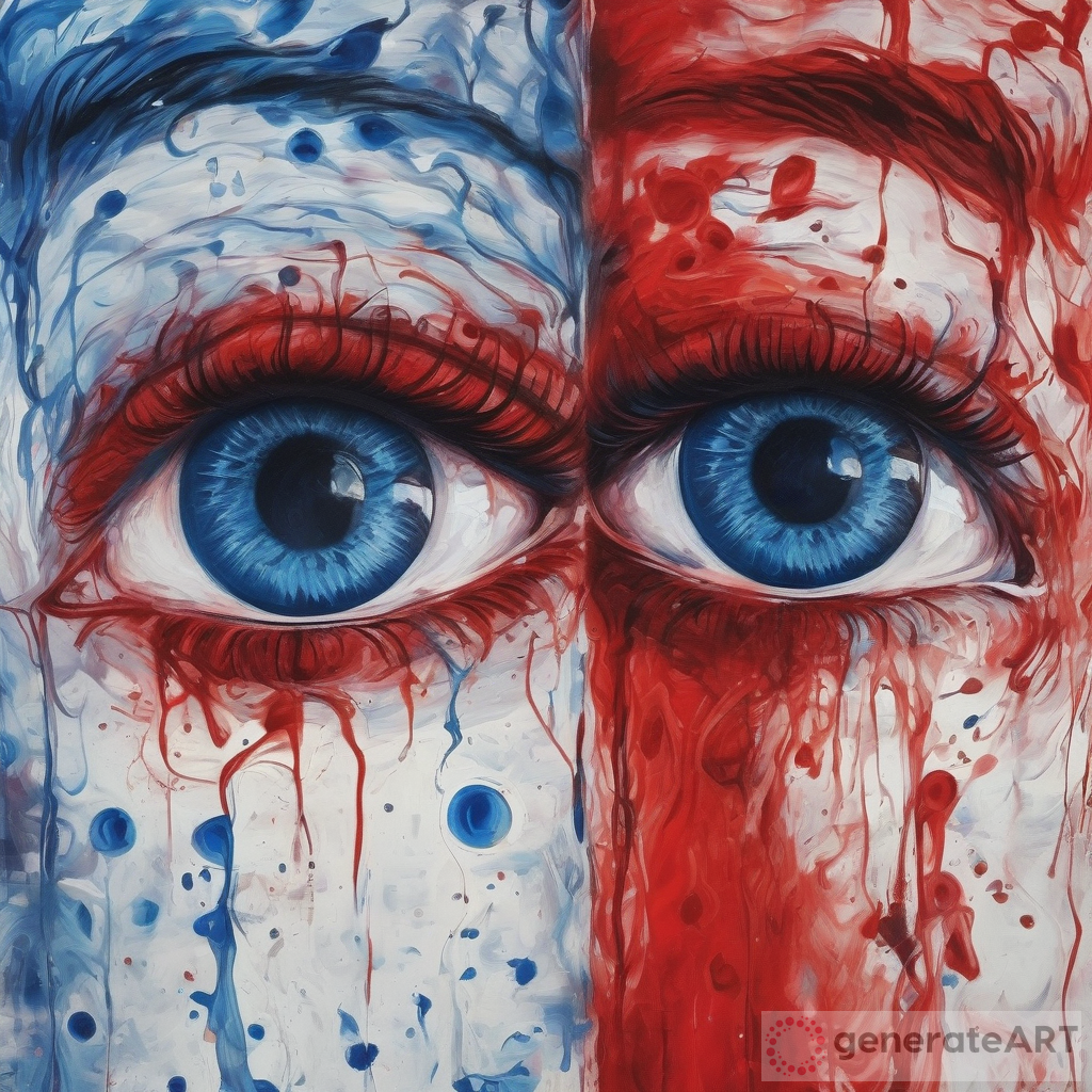 Eyes Psychology Emotion in Fine Art: Red & Blue