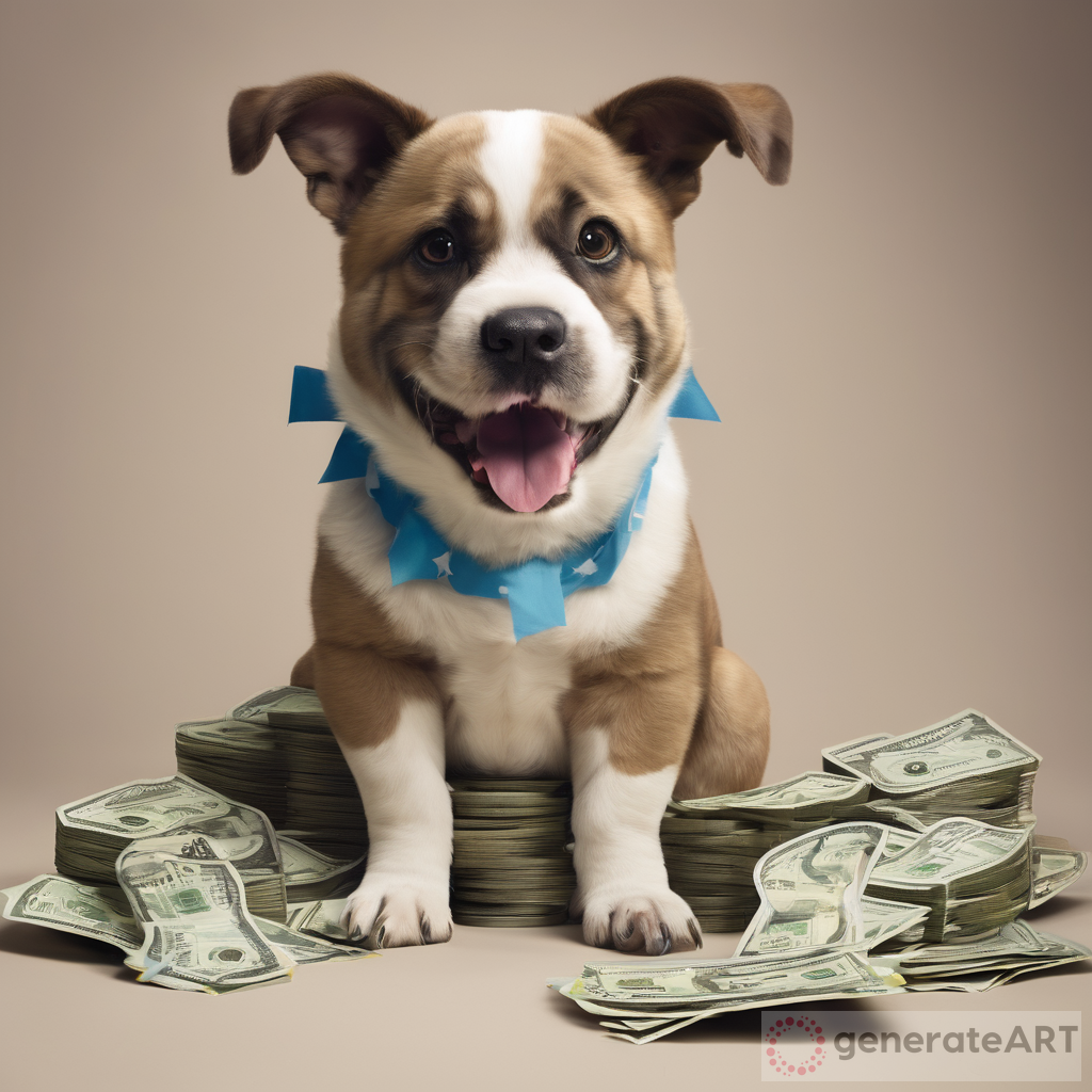 Intriguing Dollar Dog Sculpture