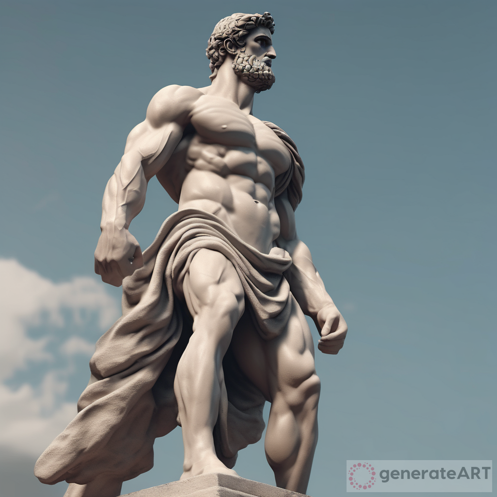 Stoic Greek Statue: Hercules in 8k