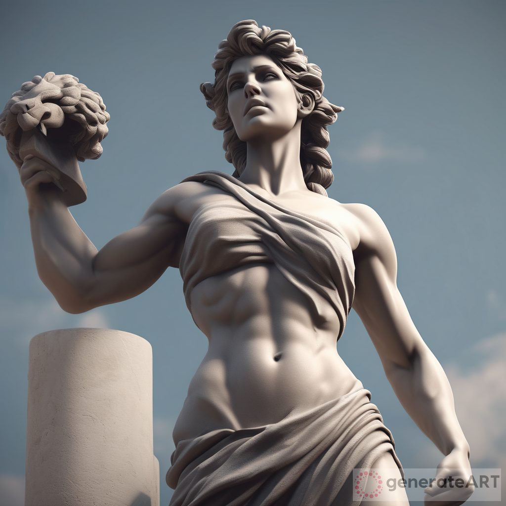 Stoic Greek Statue: Hercules in Cinematic 8K Resolution