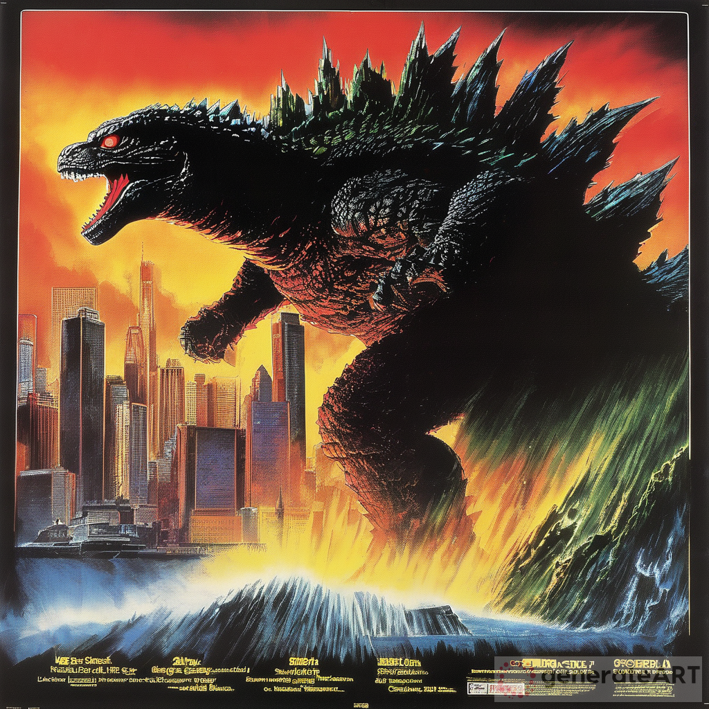 1980s Godzilla Movie Poster