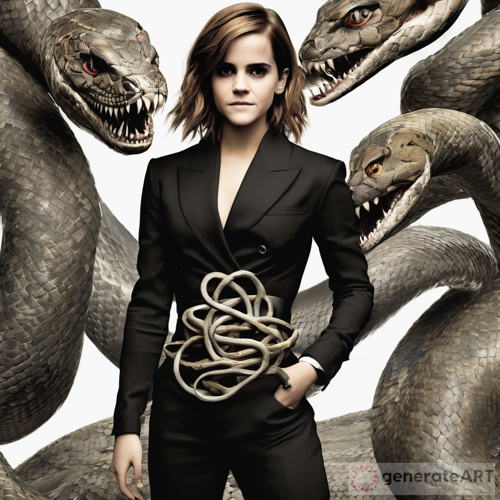 Emma Watson with Evil Snakes Art