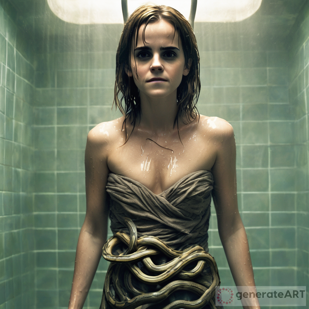 Emma Watson Shower Horror with Evil Snakes