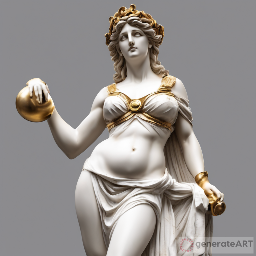 Elegant Greek Goddess Statue in Marble