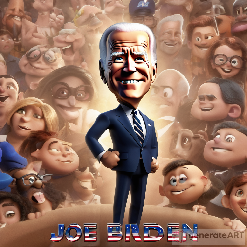4k Pixar Movie Poster: Joe Biden Character Design