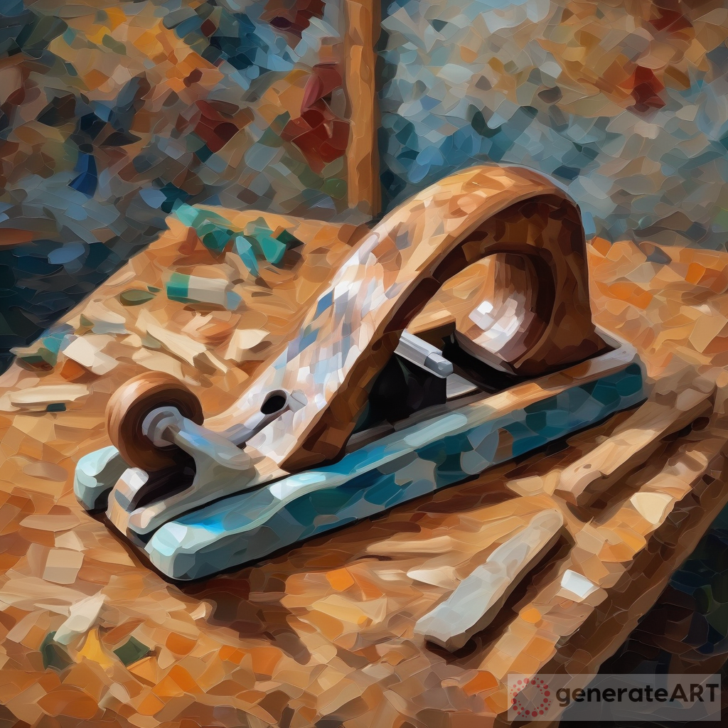Craftsmanship in Painting: Stanley Hand Plane on Wood Bench