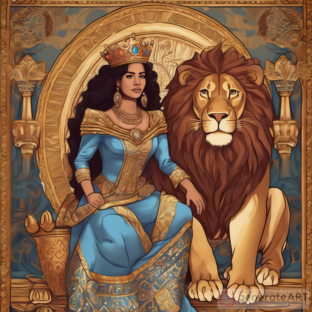 Latina Royal Queen & Lion: Majestic Power