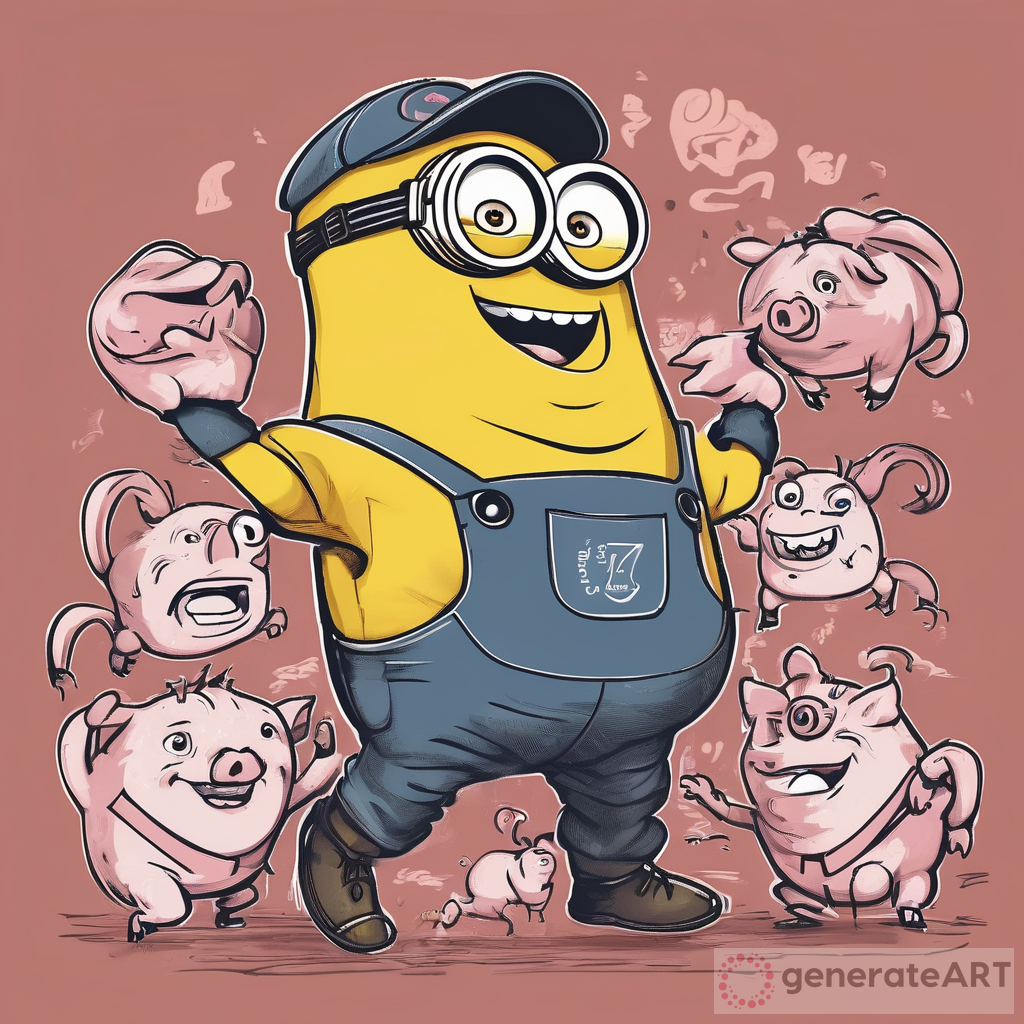 Pumped-Up Minion: PIZDA HOHLAM T-Shirt Excitement