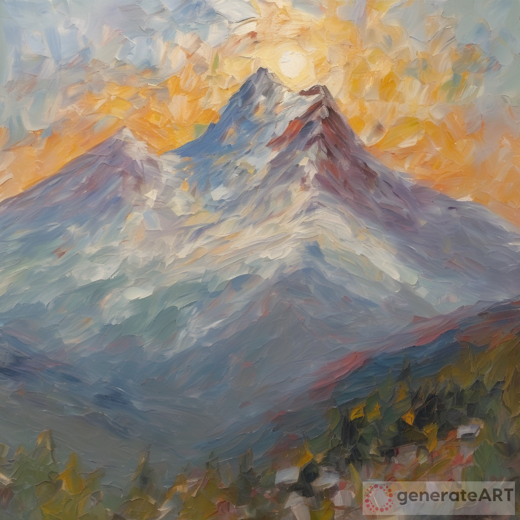 Impressionistic Mountain Painting