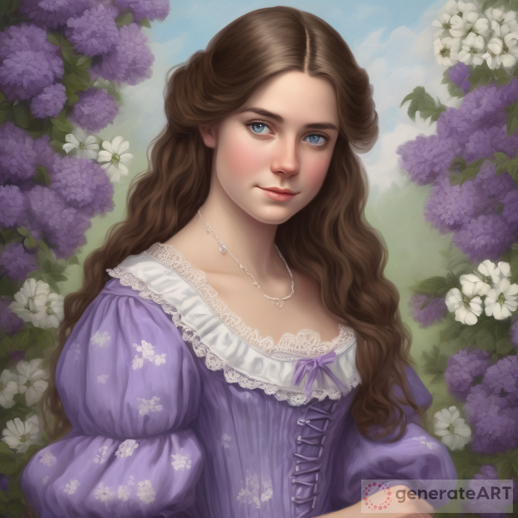 Elegance in Purple: Victorian Era Woman
