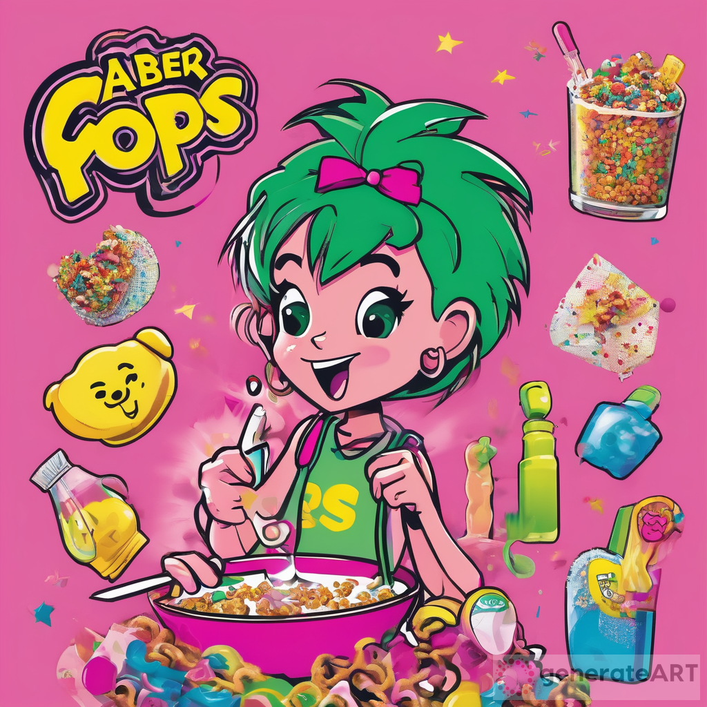 Delicious Gabber Pops Breakfast Cereal | GenerateArt
