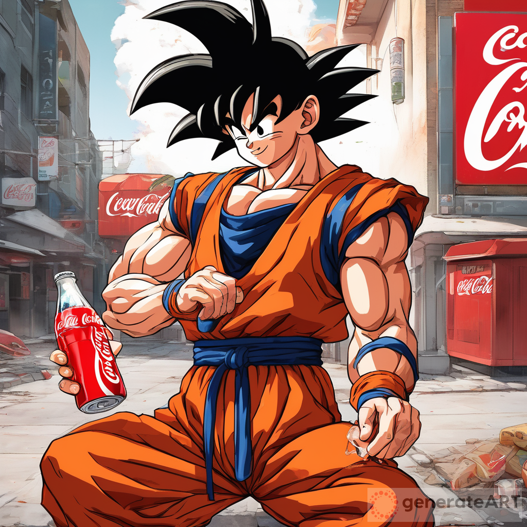 Goku Enjoying Coca Cola
