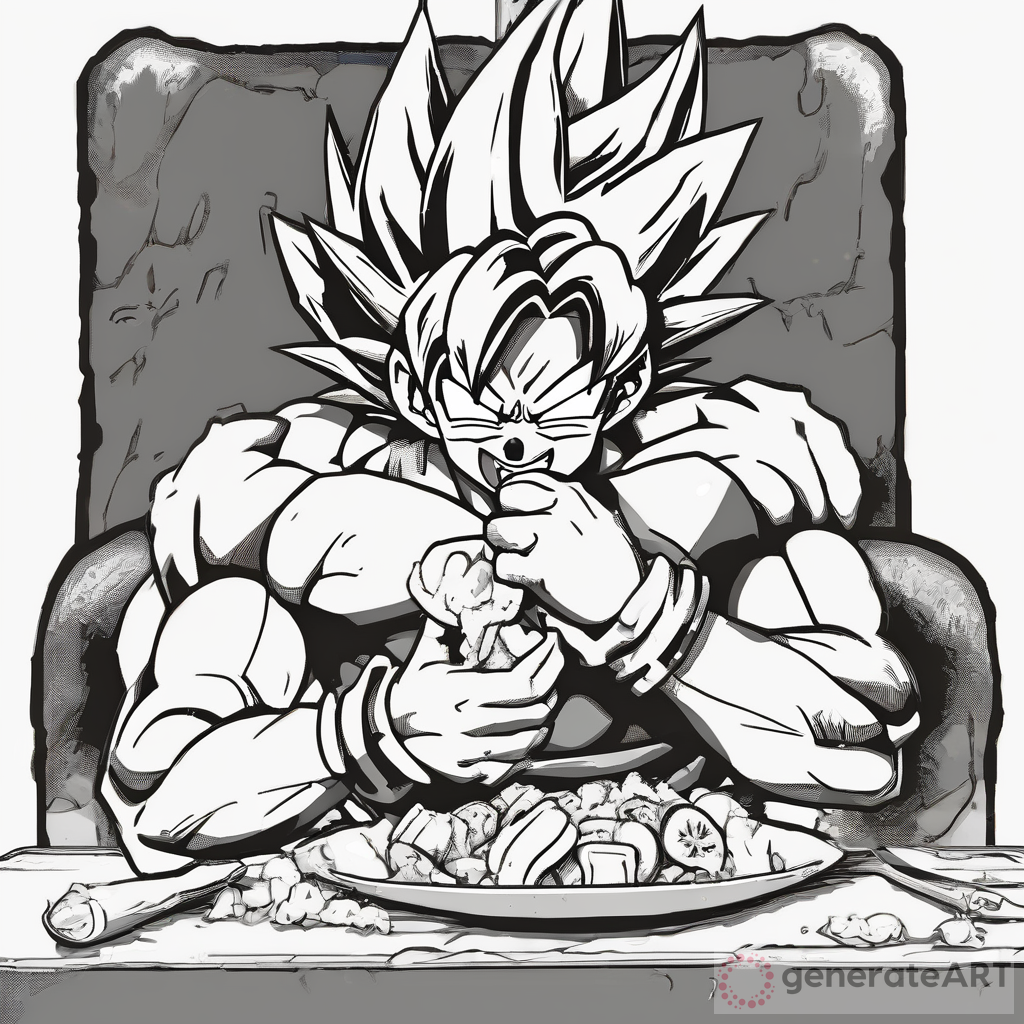 Goku's Saiyan Strength: Eating Banana