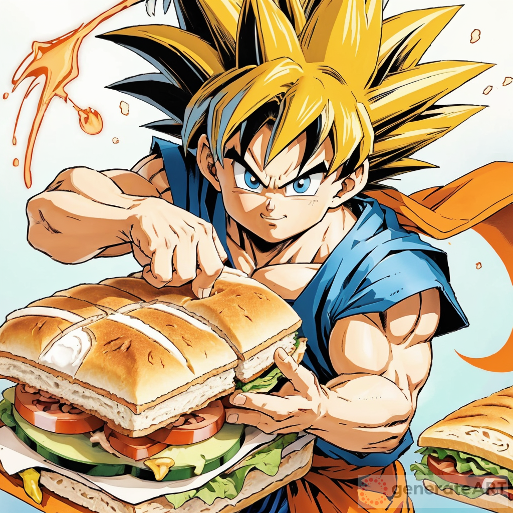 Goku Eating Sandwich - Power Boost Adventures